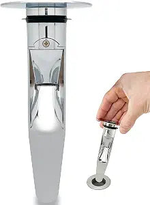 SinkFunnel Sink Drain Strainer for Hair Clog Prevention, 1.1"-1.8" Sink Drains (Chrome Plated)