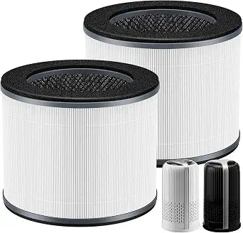 2 Pack AP-T10FL Filter Replacement for Homedics AP-T10-BK and AP-T10-WT Air Purifier For Homedics AP-T10FL TotalClean Air Purifier AP-T10 H13 True HEPA Filter 5-In-1 Powerful System for Homedics