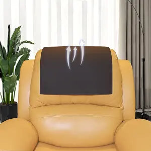 Non Slip Headrest Cover for Recliner Chair, Breathable Perforated PU Leather Lazy Boy Recliner Headrest Cover, Furniture Headrest Protector for Office Chair Theater Seat and Sofa,Chocolate