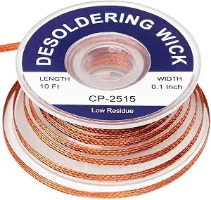 solder wick braid 10ft Length Desoldering Wick Braid Remover Tool Solder Sucker 1 piece No-Clean soldering Wick Wire Roll and Disassemble Electrical Components