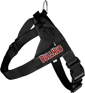 BULLHUG Adjustable Dog Harness No Pull, No Choke  for English Bulldogs, French Bulldogs, Pugs & Broad-Chested Breeds  Easy, Safe Walks (Black, Small)