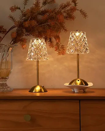 Set of 2 Rechargeable Cordless Table Lamps  12 Inch Touch Control Desk Lamps, Battery Powered Small Night Light for Bedroom, Living Room, Home Office (Gold)