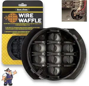 Wire Waffle Connnector for 2.5" KO's - 1 unit, NM Cable Connector, 16 Cables in 1 Knockout, UL Listed & NEC Compliant (KO25W)