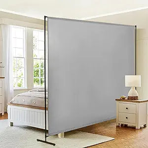 Room Divider Single Panel, 71''W x 71''H Height Adjustable Large Room Divider Panel for Office, Fabric Portable Privacy Screen Wall Divider for Room Separation, Freestanding Partition Separators