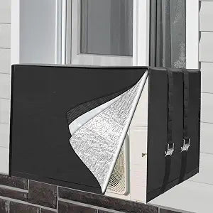 Window Air Conditioner Covers for Outside Unit, 26"L  18"H 21"D, Black