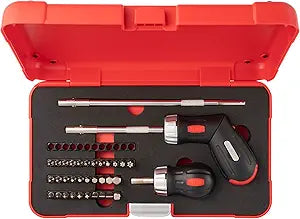 TONE Ratchet Screwdriver Set RDS32 1/4" Hex Shank Bit Red 37-Piece