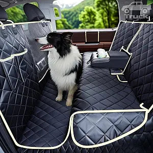 Lassie 4 in 1 Dog Floor Hammock for Crew Cab,100% Waterproof Backseat Cover Dog Seat Covers, Bench Protector for Ford F150, Chevy Silverado,GMC Sierra,Toyota Tundra,Ram 1500 Truck etc