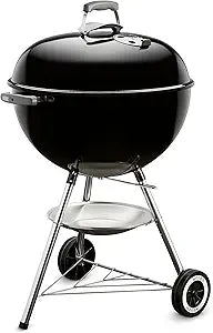 Weber Original Kettle Charcoal Grill, 22-Inch, Black  Classic Outdoor BBQ Grill with OneTouch Cleaning System & Precise Temperature Control Dampers