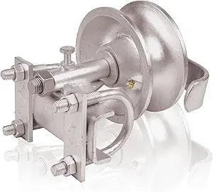 Sliding Gate Rollers, Steel Rolling Gate Hardware for 2'' (1-7/8'') Gate Frame & 1-5/8'' Track Pipe, Double U Bolt, (1 Pack)