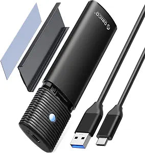 ORICO M.2 NVMe SATA SSD Enclosure Adapter Tool-Free, USB C 3.2 Gen 2 10Gbps NVMe, 5Gbps NGFF SATA PCIe M-Key(B+M Key) 2230/2242/2260/2280, Aluminum External M2 Reader Support UASP Trim- BK(G2A)