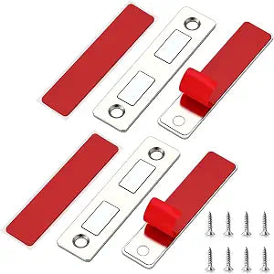 Magnetic Door Catch, 2 Pack Adhesive Cabinet Magnets for Closure, Silver