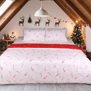 HITIME 100% Polyester Printed Christmas Duvet Cover Set - Twin Size 2 Piece Lightweight & Breathable Bedding Set, Soft Microfiber Comforter Cover with Zipper Closure, Christmas Classical