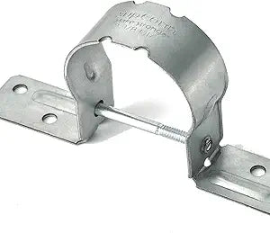 2-3/8" Fence Brackets(24Pcs),Galvanized Pipe Grip Tie,Steel to Wood Fence Bracket,Dock Side Pipe Holder,Metal Brackets for Metal Posts (No Include Screws)