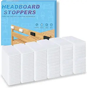 Krisler 90Pc Furniture Wall Protectors, Eva Foam Headboard Stoppers for Wall, 30 Pcs (10mm)+60Pcs (5mm) Headboard Wall Protector, Bed stoppers, 60 * 30mm, White
