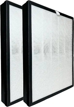 Nispira BKJ-33 Replacement Filter For Colzer Air Purifier BKJ-33, H13 3-in-1 True HEPA Activated Carbon, 2 Packs