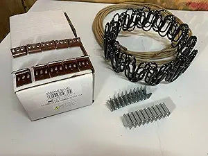 Zig Zag- Springs 9 Gauge 10 Feet for Furniture & Auto Upholstery, Plus Special Package 10 pcs 7 Holes Clip +10 pcs Stay Wire Clips + 10 feet of Springing Wire