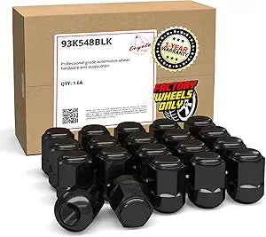 Wheel Accessories Parts 20 Pcs M14x1.5 14x1.5 Thread OEM Factory Style Lug Nuts 1.38" Long Black 7/8" 22mm Hex Fits Alloy Wheels 2009-17 Odyssey Pilot 90304-SJA-A91  611-313