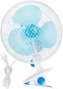 KOCASO 8 In Clip Fan with 2 Speeds,Features sturdy clamp,tilt,oscillation and quiet,powerful airflow for any room.Includes a 3.94-foot power cord