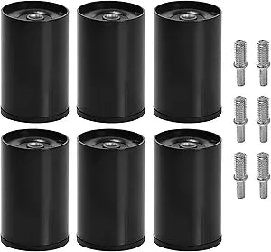 4 inch Metal Bed Legs Feet Replacement Screw in Non-Adjust Heavy Duty Set of 6