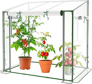 Mini Greenhouse, 47.2(L) x31.5(W) x47.2(H) Greenhouses for Outdoors and Indoor, Durable Green House Kit with Window, Thicken PE Cover, Clear Mini Portable Garden Plant Green House
