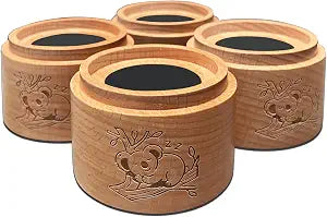 2������Heavy Duty Bed Risers Solid Hardwood ���2 Inch Bed Risers for Storage, Non-Slip Wooden Furniture Risers to Lift and Stabilize Bed, Couch, Desk for Easy Cleaning (Set of 4)