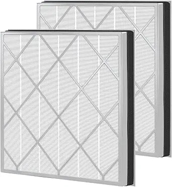 HE400 Hepa Filter Replacement Compatible with Shark HE4FKPET HE400 HE401 HE402 & HE405 4 Fan Air Cleaner Purifier, 3-Stage Filtration, 2 Pack