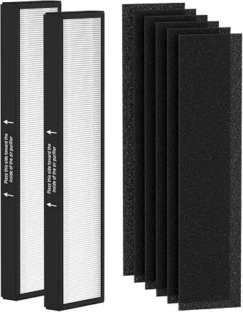 182550 Filter Replacement, Compatible with Bionaire BAP536UV-U Air Purifier and Holmes HAP537UV / 2141139 Air Purifier, 2 H13 True HEPA Filter and 6 Activated Carbon Pre-Filter