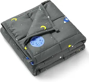 Mr. Sandman 5 lbs Weighted Blanket for Twin Size Bed, Perfect for 40-60lb Breathable Heavy Throw Blankets for Sleeping - 36" x 48" Space Grey