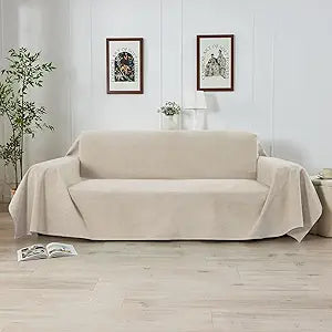 NICEEC Waterproof Couch Covers for Pets Friendly Anti Scratch Cat Dog Hair Urine Proof Loveseat Cover Heavy Duty Washable Non Slip Sofa Slipcovers for Leather Furniture Protector(Sand Beige)