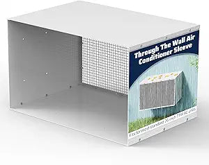 Through The Wall AC Wall Sleeve, Air Conditioner Wall Sleeve Covers with Exterior Grille, Thickened Sleeve for All Standard 26 Inch Through The Wall Air Conditioner Units, Easy Installation