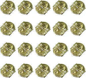 Luomorgo Decorative Hasp Latch Lock, Gold, 20 Pcs