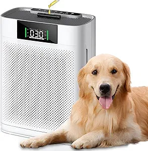 Air Purifier for Large Room up to 2300 Sq Ft, Honeyuan Air Purifiers for Pets, with PM 2.5 Display Air Quality Sensor, Aromatherapy, Child Lock, ZY3866G, off White