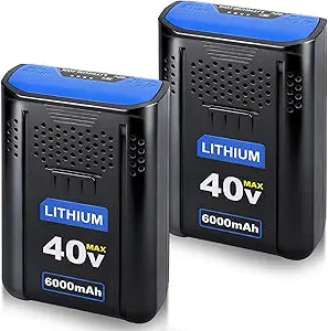 2 Pack 40V 6000mAh Extend Capacity Replacement for Kobalt 40V Battery 6.0Ah Compatible with Kobalt 40 Volt Battery Lithium ion (Li-Ion) KPM1040A-03, KM-1640-06, KM 4040-06 Cordless Power Tool (Bule)