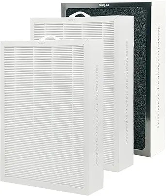 Replacement Smokestop Filter Compatible with Blueair 500/600 Classic 503 505 603 650E 550E 501 510 555EB 601 605 580i 680i Air Purifiers, 3-Stage Filtration Activated Carbon∩╝3-Pack∩╝