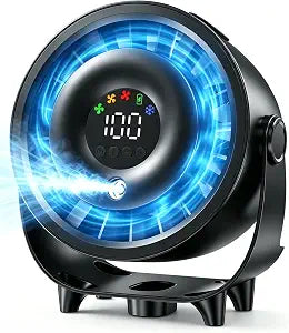 Small Desk Fan, 4000mAh Portable Misting Quiet Table Fan with LED Display