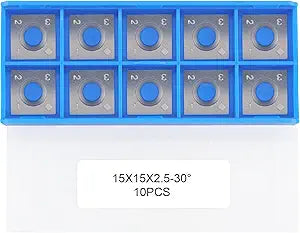 15mm Square Straight Carbide Inserts for Woodturning, 15152.5mm Replacement Cutter Knives for Woodworking Fits Spiral, Helical Planer Cutter, Head Wood, Lathe, Turning Tools, Ci1, 10pcs