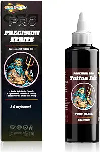 POSEIDON Professional Black Tattoo Ink - 8 fl oz (240ml) Bottle