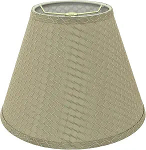 Aspen Creative 32624 Transitional Empire Shape Spider Construction Lamp Shade in Khaki, 6" Top x 12" Bottom x 9" Slant Height