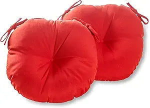 Greendale Home Fashions Fire Outdoor 15-inch Bistro Seat Cushion, Set of 2