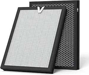 2-pack EverestAir Filter Replacement, Compatible with Levoit EverestAir Air Purifier, Replace Part# EverestAir-P, EverestAir-RF