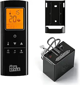 Fireplace Remote Control Kit,Thermostat, On/Off Remote Control, Timer, LCD Screen, Touch Key Buttons for Millivolt Valve System, Replace for skytech 1420-A, 1420TH-A, 1001-A, 1001TH-A and More.