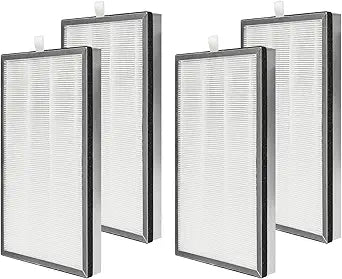 4 Pack MA Series 40 Replacement Filter Compatible with 40 40A/40B/40W Air Purifier, 3-in-1 True HEPA Filter, Activated Carbon Filter And Pre-Filter