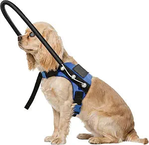 Adjustable Blind Dog Halo Harness, Protective Ring Collar Vest with Breathable Padding for Visually Impaired Dogs & Puppies (XXS for 14"-18"