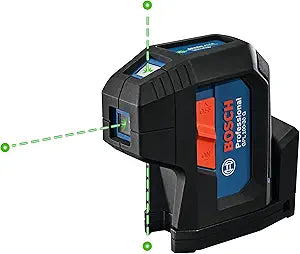 BOSCH GPL100-30G Green-Beam Self-Leveling Alignment Laser, Includes 2 AA Batteries, Built-In Multipurpose Mount, & Hard Carrying Case
