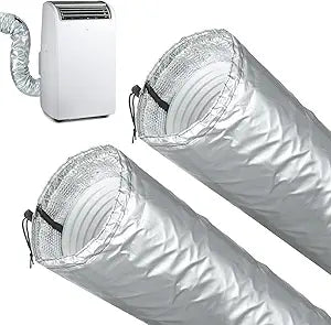 2 Pcs Portable AC Hose Insulation Sleeve, Air Conditioner Hose Cover Wrap for 5" & 5.9" Diameter Exhaust Hose, AC Duct Vent Cover Sleeve with Upgrade Heat Insulation Material,One Step Install