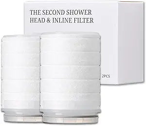 SecondShower Replacement Filter for Second Shower Head | Clinically Proven for Skin Health, NSF Certified Filtration, Patented Technology for High Pressure, Beauty Wellness for Skin & Hair Care
