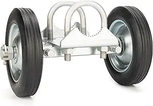 HILLMASTER 6in Rolling Gate Wheel Carrier for Chain Link Fence, Heavy Duty Gate Helper Wheel Gate Caster Kits for Driveway Tube,Gate Support Wheel Rut Runner-2 Rubber Wheels for Rolling/Sliding Gates