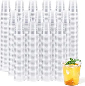 JOLLY CHEF   3 oz Clear Plastic Cups, Disposable Mouthwash Cups for Any Occasion, Small Bathroom Cold Party Drinking Tumblers for Tasting, Drinking and Party