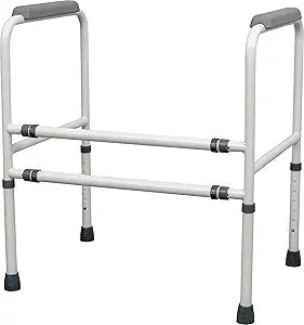 Aidapt Free Standing Support Toilet Safety Frame with Adjustment for Height and Width with Non Slip Feet Flat Pack