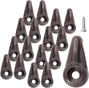 25pcs Mirror Hanging Clips, Brown Glass Retainer Clips